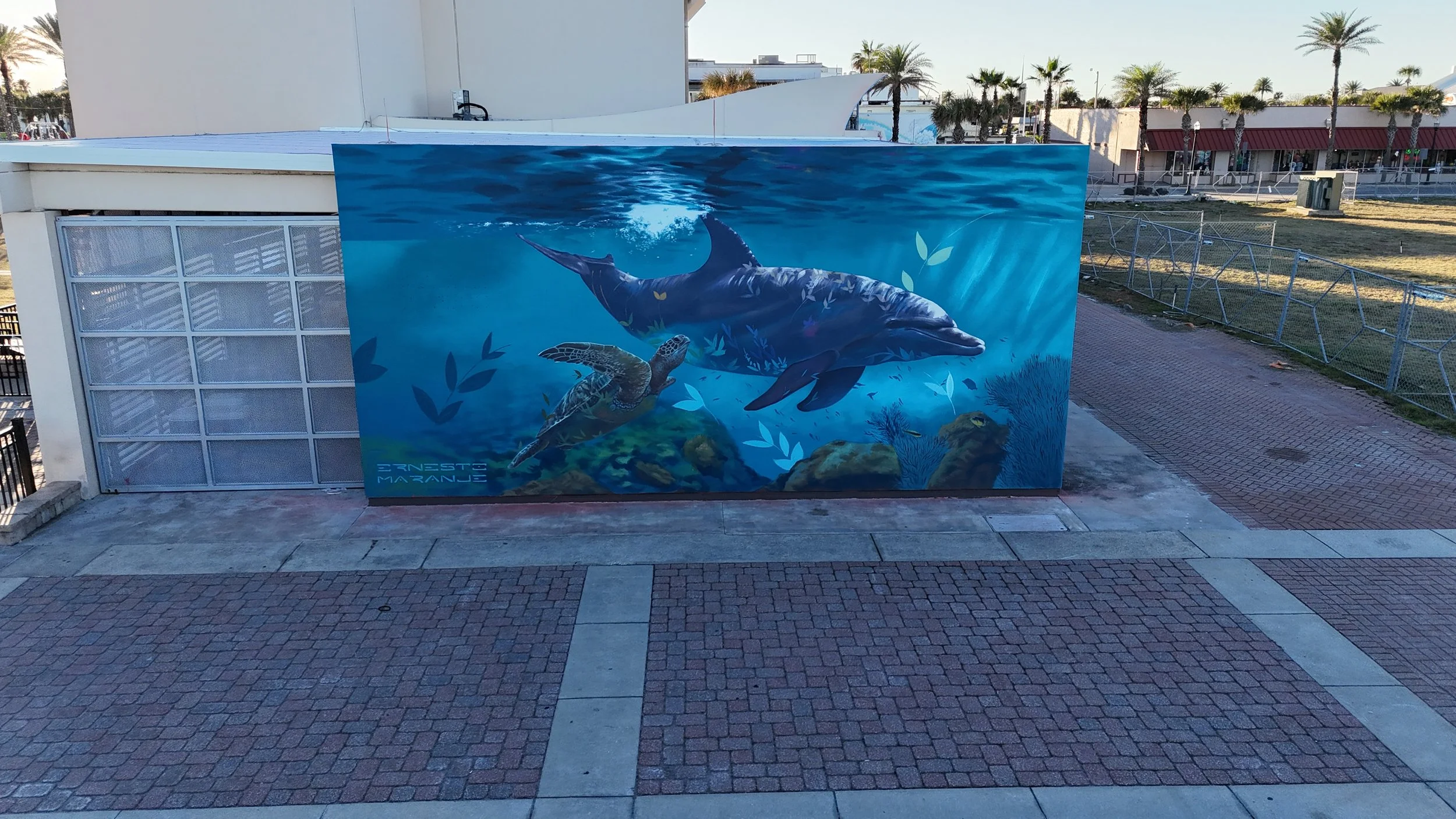 Jacksonville Beach Seawalk Pavilion Mural by Ernesto Maranje